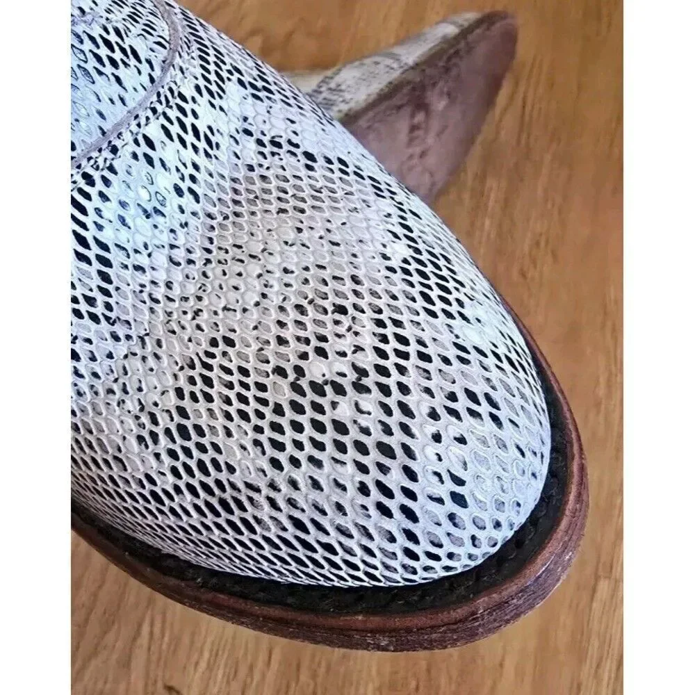 Freebird by Steven Sadie Snake Print Shoe Booties Size 8